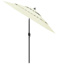 Sonnenschirm mit Aluminium-Mast 3-lagig Sandfarbe 2,5 m