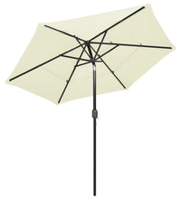 Sonnenschirm mit Aluminium-Mast 3-lagig Sandfarbe 2,5 m