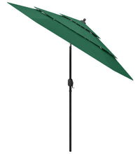 Sonnenschirm mit Aluminium-Mast 3-lagig Grün 2,5 m