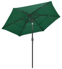 Sonnenschirm mit Aluminium-Mast 3-lagig Grün 2,5 m