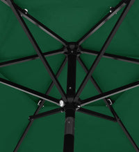 Sonnenschirm mit Aluminium-Mast 3-lagig Grün 2,5 m
