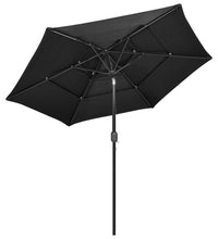 Sonnenschirm mit Aluminium-Mast 3-lagig Anthrazit 2,5 m
