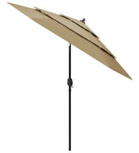 Sonnenschirm mit Aluminium-Mast 3-lagig Taupe 2,5 m