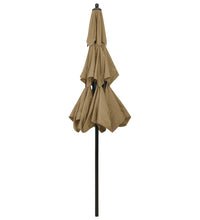 Sonnenschirm mit Aluminium-Mast 3-lagig Taupe 2,5 m
