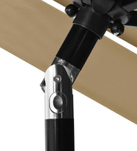 Sonnenschirm mit Aluminium-Mast 3-lagig Taupe 2,5 m