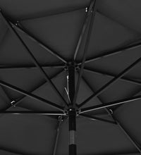 Sonnenschirm mit Aluminium-Mast 3-lagig Anthrazit 3 m