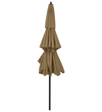 Sonnenschirm mit Aluminium-Mast 3-lagig Taupe 3 m