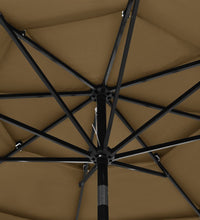 Sonnenschirm mit Aluminium-Mast 3-lagig Taupe 3 m