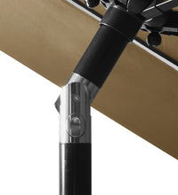 Sonnenschirm mit Aluminium-Mast 3-lagig Taupe 3 m