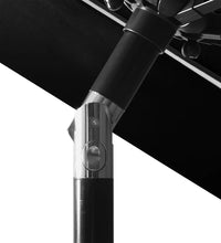 Sonnenschirm mit Aluminium-Mast 3-lagig Schwarz 3 m