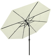 Sonnenschirm mit Aluminium-Mast 3-lagig Sandfarbe 3,5 m