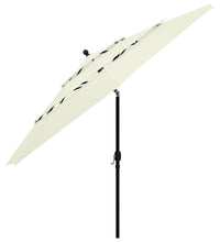 Sonnenschirm mit Aluminium-Mast 3-lagig Sandfarbe 3,5 m