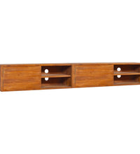 TV-Wandschrank 180x30x30 cm Teak Massivholz