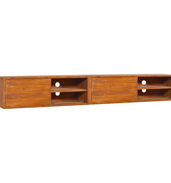 TV-Wandschrank 180x30x30 cm Teak Massivholz