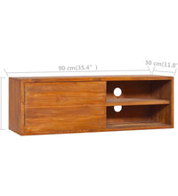 TV-Wandschrank 180x30x30 cm Teak Massivholz