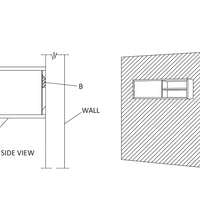 TV-Wandschrank 180x30x30 cm Teak Massivholz