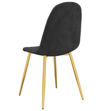Esszimmerstühle 2 Stk. Schwarz Samt