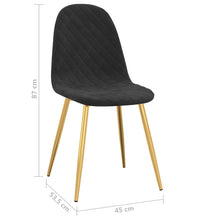 Esszimmerstühle 2 Stk. Schwarz Samt