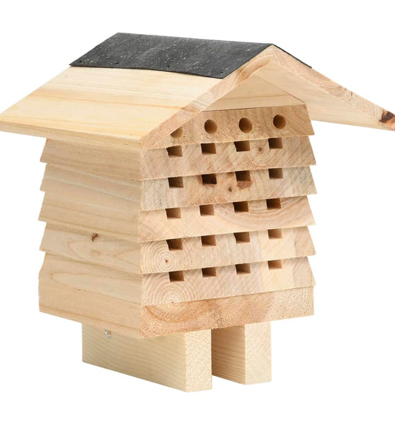 Bienenhotel Tanne Massivholz 22x20x20 cm