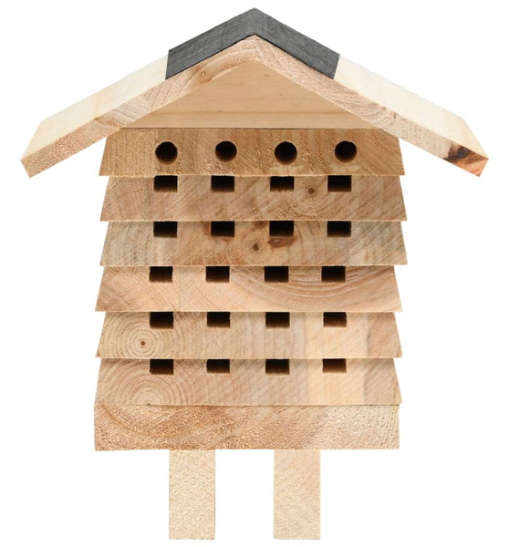 Bienenhotel Tanne Massivholz 22x20x20 cm