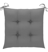 Stuhlkissen 2 Stk. Grau 40x40x7 cm Oxford-Gewebe