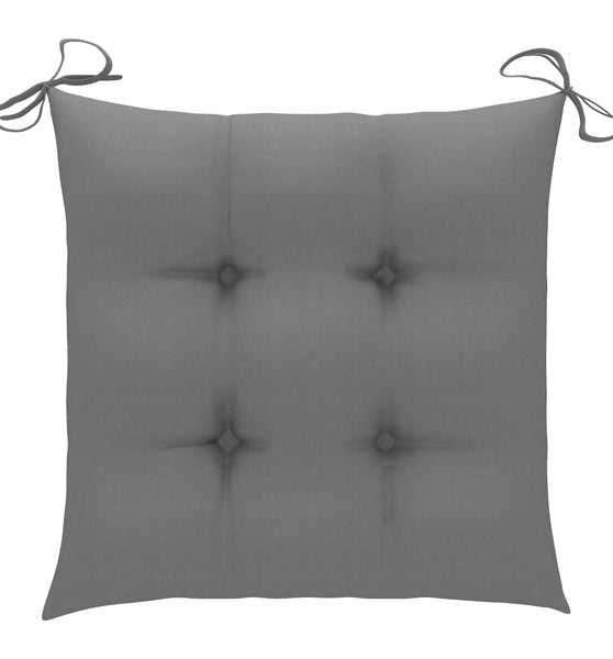 Stuhlkissen 2 Stk. Grau 40x40x7 cm Oxford-Gewebe