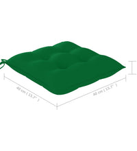 Stuhlkissen 4 Stk. 40x40x7 cm Oxford-Gewebe Grün