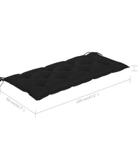 Gartenbank-Auflagen 2 Stk. Schwarz 120x50x7 cm Oxford-Gewebe