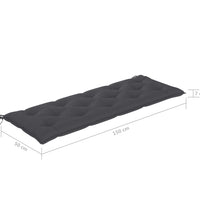 Gartenbank-Auflagen 2 Stk. Anthrazit 150x50x7 cm Oxford-Gewebe