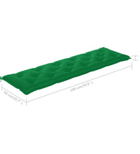 Gartenbank-Auflagen 2 Stk. Grün 180x50x7 cm Oxford-Gewebe