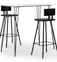 3-tlg. Bar-Set Weiß
