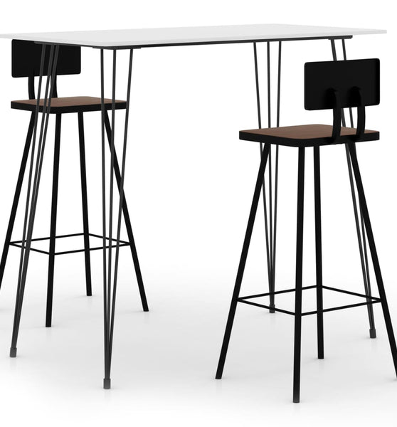 3-tlg. Bar-Set Weiß