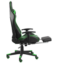 Gaming-Stuhl mit Fußstütze Drehbar Grün PVC
