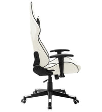 Gaming-Stuhl Weiß und Schwarz Kunstleder