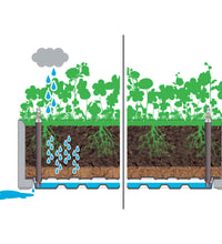Garten-Hochbeet mit Selbstbewässerungssystem Mokka 43x43x33 cm