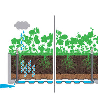 Garten-Hochbeet mit Selbstbewässerungssystem Mokka 100x43x33 cm