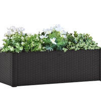 Garten-Hochbeet Selbstbewässerungssystem Anthrazit 100x43x33 cm