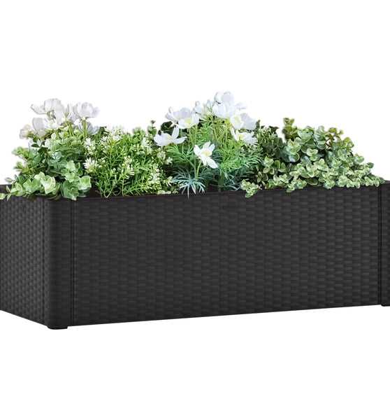 Garten-Hochbeet Selbstbewässerungssystem Anthrazit 100x43x33 cm