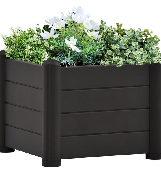 Garten-Hochbeet PP Anthrazit 43x43x35 cm