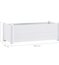 Garten-Hochbeet PP Weiß 100x43x35 cm