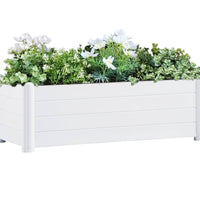 Garten-Hochbeet PP Weiß 100x43x35 cm