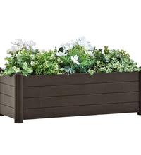 Garten-Hochbeet PP Mokka 100x43x35 cm