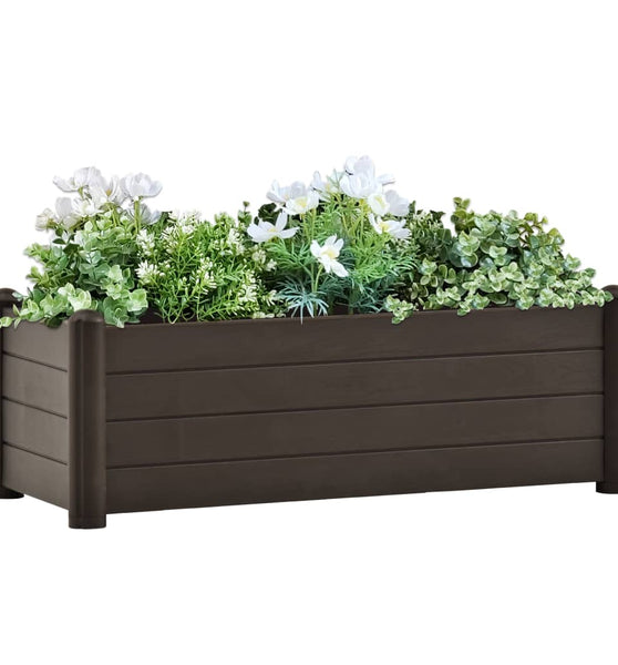 Garten-Hochbeet PP Mokka 100x43x35 cm