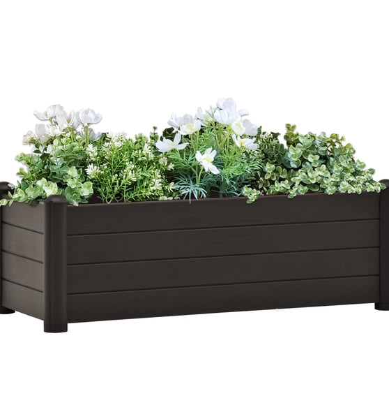 Garten-Hochbeet PP Anthrazit 100x43x35 cm