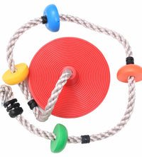 Kletterseil-Schaukel mit Plattformen und Scheibe 200 cm