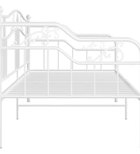 Schlafsofa Bettgestell Weiß Metall 90x200 cm