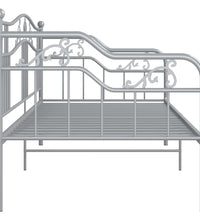Schlafsofa Bettgestell Grau Metall 90x200 cm