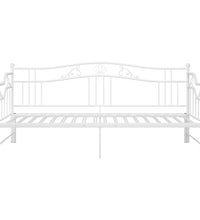 Ausziehsofa Bettgestell Weiß Metall 90x200 cm