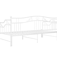 Ausziehsofa Bettgestell Weiß Metall 90x200 cm