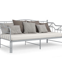 Ausziehsofa Bettgestell Grau Metall 90x200 cm
